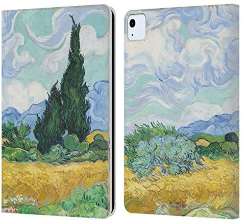 Head Case Designs Licenciado Oficialmente The National Gallery Un Campo de Trigo con cipreses Arte Carcasa de Cuero Tipo Libro Compatible con Apple iPad Air 2020/2022
