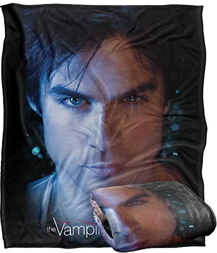 VAMPIRE DIARIES Damon (Somerhalder) Seidige Kuscheldecke, Optimalweich, 152 x 127 cm
