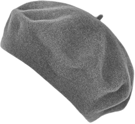 Van Der Rich ® - Französische Klassische Baskenmütze Barett - Damen (Grau, One Size)