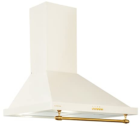 Klarstein Campana Extractora Decorativa 60 cm con Luces LED, Extractor Cocina Flujo Aire 591.5m³/h, Campanas Extractoras Acero, Extractores para Cocina con Filtros Anti Grasa con Bajo Consumo