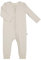 emma & noah Baby Schlafanzug, Weicher & Atmungsaktiver Strampler für Neugeborene, Oeko-TEX Zertifiziert, Langarm Pyjama mit Reißverschluss für Jungen & Mädchen, Ohne Füße (Essential Beige, 80 cm)