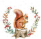 20 Servietten Eichh?rchen sammelt für den Winter | Tiere | Tiermotiv | Herbst | Herbstservietten | Weihnachten | Wald | Tischdeko | Dekoration | basteln | Decoupage | Serviettentechnik 33x33cm