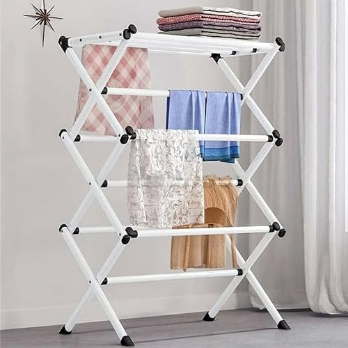 Kzan 3 Tier Clothes Airer Dryer Laundry Horse Drying Rack Indoor Outdoor Heavy Duty