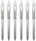 WLLHYF Confezione da 6 lime per unghie naturali, lima per unghie in metallo, in acciaio inox, a doppia faccia, sottile, durevole, per manicure, pedicure, strumenti con punta arrotondata, Argento