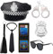 7 Pezzi Polizia Costume Accessori Set,Accessori Poliziotto Cappello Poliziotto Manette Distintivo Polizia Occhiali da Sole per Costume di Poliziotto Feste in Maschera Poliziotto Cosplay Accessori