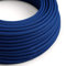 LEDSone Dark Blue 16.4ft Vintage 2 Core Round 18 Gauge Cable Fabric Cloth Covered Electrical Wire, 5m 2 Conductors Lamp cable Modern Cloth Covered Wire for Pendant Light Bulb Industrial DIY Project.
