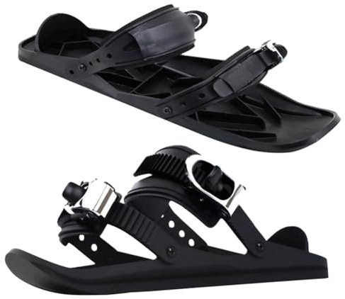 Fiorky Mini Skiskates für Schnee, Mini Kurze Skiskates mit Aufbewahrungstasche Kurze Mini Skating Skischuhe Adjuatable Short Snow Skateboard Tragbare Schlittschuhe für Schnee Winter Sport