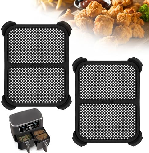 2 Pièces Grille Anti Projection Air Fryer Compatible avec Ninja Foodi MAX Dual Zone AF400EU & AF451EU | Accessoire Réutilisable anti eclaboussure | Protection Résistance & Ventilateur