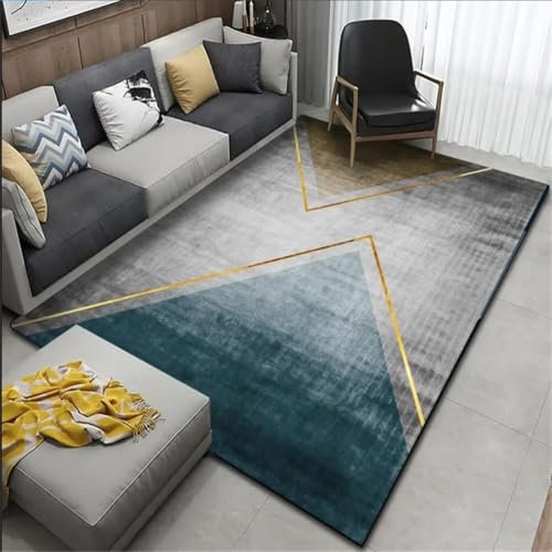 Xiaosua Lounge Rug gaming rug for boys bedroom 90x150CM very large rugs green Gray modern minimalist design wear-resistant and stain-resistant floor mat living room rugs large