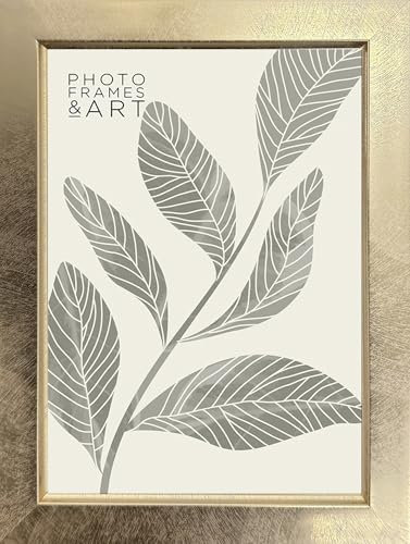 pf+a REAL GLASS Classic 7x5 inch Gold Picture Frames - Gold, 7x5 Photo Frame - 7x5 Photo Frames