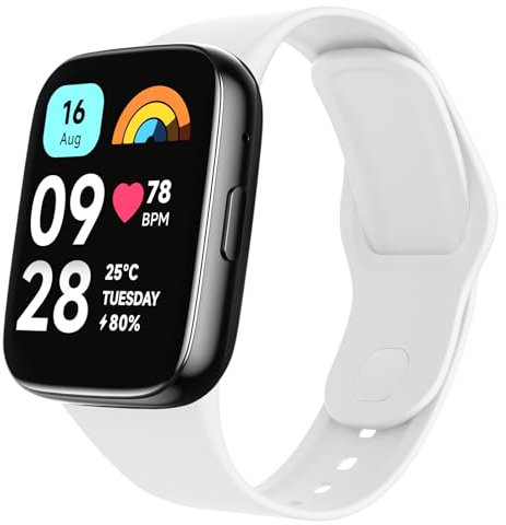 Coiwxmoi Cinturino per Xiaomi Redmi Watch 3 Active, Cinturino Morbido Silicone per Xiaomi Redmi Watch 3 Active da Donna Uomo