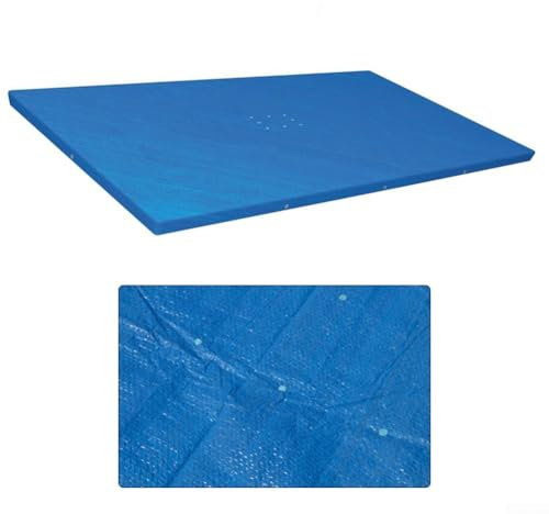 FACULX Tapis de protection rectangulaire imperméable en polyéthylène pour piscine hors sol, bleu (4)