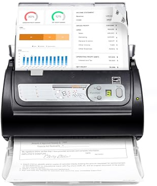 Plustek PS188 Desktop Document Scanner - 30ppm Duplex Scanning - Double Sided with 50 sheet Automatic Document Feeder