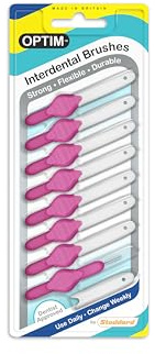 Icon Optim Pink Standard Interdental Brush - 8 Brush Plus 2 Free Brush in 1 Pack