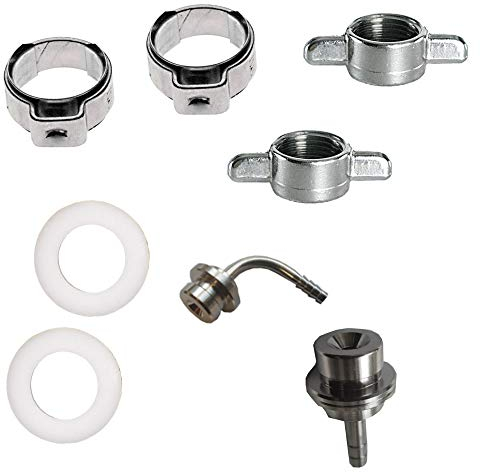 Gastrobedarf Westerbarkey Co² / Kohlensäure Tüllenset 4mm 8 Teilig mit Überwurf 3/4
