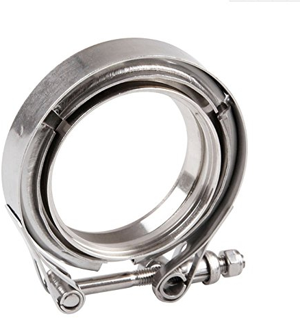 3''Inch Auspuffklammer 76MM Edelstahl Hülse V-Band Auspuff Turbo Wastegate Flansch Kit Universa
