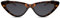 Cheapass Sonnenbrille Cat-Eye Schwarz Braun UV-400 Leo-Print Schmal-e Brille Katzenauge Plastik Damen