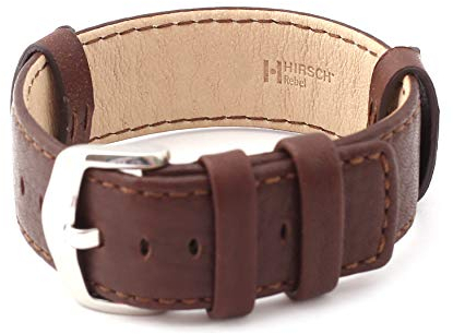 HIRSCH Herren Uhrenarmband NATO Style Modell Rebel 24 mm Braun