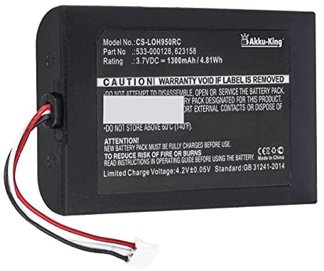 Akku-King Akku kompatibel mit Logitech 533-000128, 623158 - Li-Polymer 1300mAh - für Harmony 950, Elite
