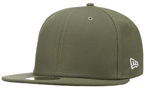 New Era 59Fifty Essential Cap Basecap Baseballcap Flat Brim Fitted Herren - Hinten geschlossen, mit Schirm Winter Herbst Frühjahr Sommer Frühling-Sommer Herbst-Winter - 7 3/8 (58,7 cm) Oliv