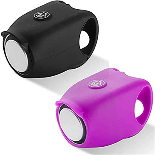 Nalakey Fahrrad elektrische Hupe - Aus Silikon inklusive eingebauten Knopfzellen,120db Wasserdicht Unsichtbar Fahrradhorn Zubehör Für Mountainbike Super Bike Horn (b5)