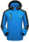 KEFITEVD Outdoorjacke Herren Wasserdicht Softshell Jacke Wanderjacke Trekkingjacke mit Kapuze Herren Funktionsjacke Winter Männer Sportjacke Himmelblau XL