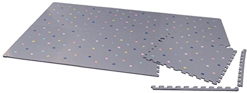 KNORRTOYS.COM 21023 Spielmatte Puzzlematte grau Punkte ca. 178 x 120 cm