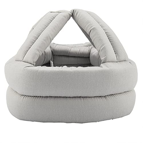 EBTOOLS Schutzhelm für ältere Menschen, Dicker Hut, Verstellbarer Kopfschutz, Anti-Fall-Kappe, Kopfschutz, Atmungsaktiv, Sichere Sturzprävention(Grau)