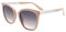 SQUAD Sonnenbrille Für Damen, Brille Frauen Quadratisch Beige silberner Glitzer 100% uv400-schutz