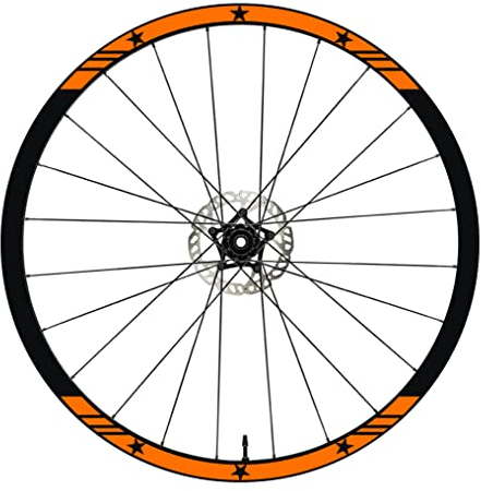 DualColorStampe Aufkleber Felgen 26 - 27,5 - 28-29 Zoll Fahrrad MTB Bike Sticker MTB Felgen B0002 (28-29 Zoll, Orange)