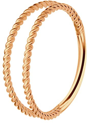Piercing Segment Clicker 316l Stahl Rosegold, 2er-Ring gedreht in 1,2 x 8 mm