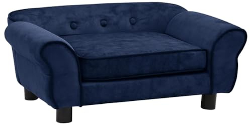 vidaXL Hundesofa Blau 72x45x30cm Plüsch Hundebett Hundecouch Katzensofa Hunde