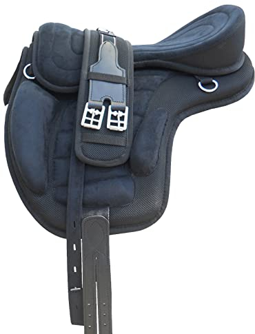 WILD RACE Freemax Sattel Baumloser Sattel/Treeless Saddle Freemax Saddle (16, (Black)
