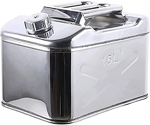 Bidon Essence Des Jerrycans Bidons D'essence 15L/20L En Acier Inoxydable Épaissi Baril De Carburant Baril De Pétrole, Essence Essence Diesel Peut Réservoir De Stockage Conteneur, Secours D'urgence For
