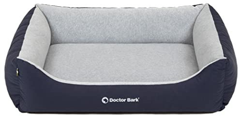 Doctor Bark Hundebett Mittelgroße Hunde - Hundekörbchen Flauschig und Weich - Waschbar, Strapazierfähig, Kuschelig - Made in Germany - GreenLabel (L - 97x75 cm, Königsblau)