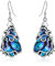 Blume des Lebens Ohrringe Silber 925 Abalone Hängeohrringe Hängend Lebensbaum Tropfen Ohhringe