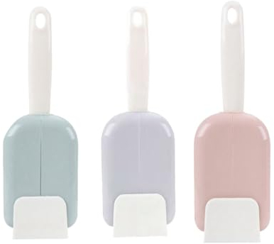 Leadigol 3 soportes de plástico para cucharas de arroz, cuchara de arroz vertical con cubierta de apertura y cierre automáticos, soporte de cuchara de arroz para cocina