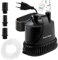 EXLECO Bomba Aguas Sucias Bomba Sumergible 800L/H 15W 220V Bomba Achique Agua Pequeña Bomba de Fuente Exterior Bomba de Presion de Agua para Piscina Estanque Jardin con 2M Cable 1 Manguera 2 Boquillas