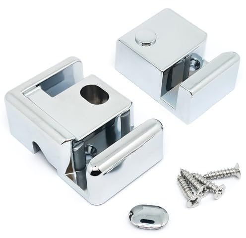 Guide de bas de porte de douche coulissante pour verre de 8 mm, ensemble d'accessoires de salle de bain, argent, fixation à gauche à droite, plastique durable, 1 lot/2 pièces