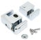 Guía inferior para puerta de ducha corredera para vidrio de 8 mm, juego de accesorios de baño, plata, fijación izquierda y movimiento derecho, plástico duradero, 1 paquete/2 piezas