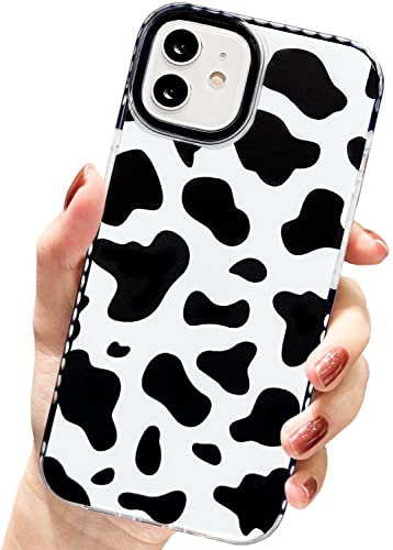 AMART for iPhone 12 Mini Case Cow Print,Cute Animal Cow Pattern Design Silicone Shockproof Protective TUP Bumper Case for iPhone 12 Mini