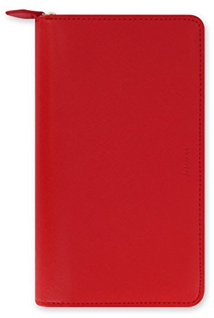 Filofax Persönlicher kompakter Saffiano-Organizer mit Reißverschluss, Mohnblume
