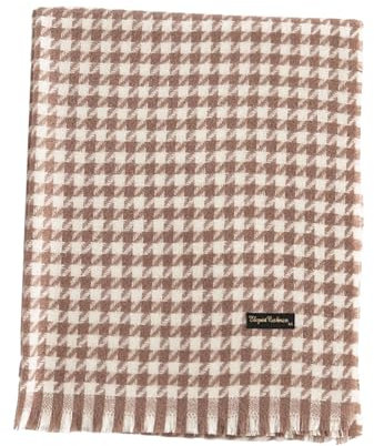 -Winter-Tausend-Plaid-Imitat-Kalthals-Warmschal Schal Altrosa Damen (Coffee, One Size)