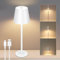 VARICART Lampada da Tavolo LED, Lampada da scrivania senza Fili con USB-C, Dimmer 3000-6000K, IP54 Impermeabile Lampada Ricaricabile da Tavolo con Controllo Touch per Interno Esterno Camera (Bianco)