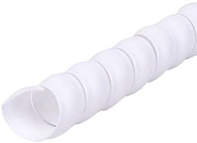 Kabelschlauch,Kabelschutzschlauch,Kabelschutz 1/2/5 Meter 8mm 10mm Leitungsorganisator Rohrschutz Flexible Spiralwicklung Wickelkabel Drahtschutz Kabelhülse Abdeckung Rohr(White,ID 16MM_2 METERS)