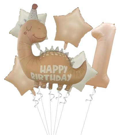 Tourima Dino 1. Geburtstag Junge Luftballon Set, Geburtstagsdeko 1 Jahr Junge für First Birthday Decorations Mädchen Party Deko, Luftballon 1. Geburtstag, Kindergeburtstag Deko