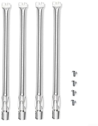ComfyHarbor 4 Stück Edelstahl-Grillbrenner für Weber für Genesis 300 E330 E320 E310 S310 S320 S330 Gasgrill Gasgrill Brenner Set