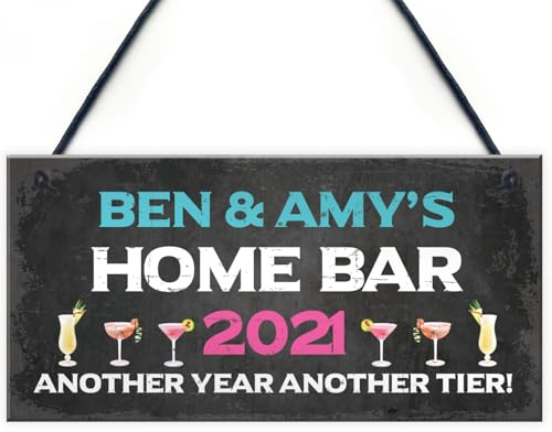 Türdeko Haustür Türschild Personalisierte Home Bar 2021 Lockdown Man Cave Home Deko