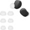 kwmobile 6x Replacement Ear Tips Compatible with JBL WAVE BUDS - Silicone Tips for Earphones - White