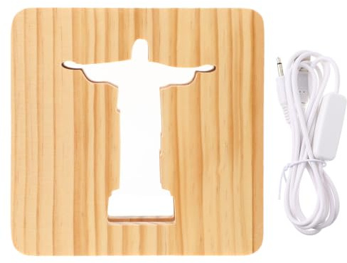 Homoyoyo Jesus Kreuz Nachtlicht Aus Holzrahmen Usb Beleuchtet Tischlampe Für Schlafzimmer Deko Mit Warmweißer Led Für Christliche Geschenke Geburtstage Und Feste